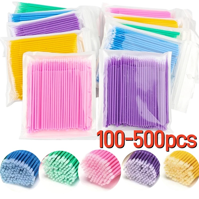 Eyelash Extension Cleaning - 100/500pcs Eyelash Cleaning Brush Lash Extension