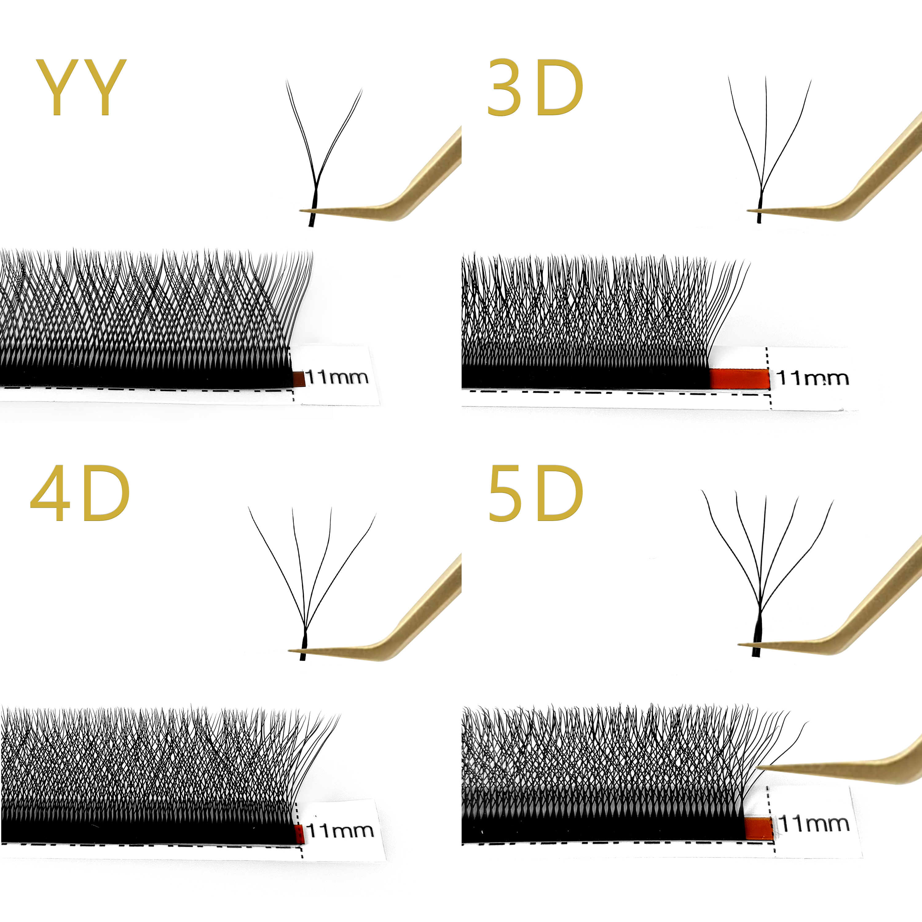 Eyelash Extension Hybrid - CoMango C/D Curl High Quality Technology
