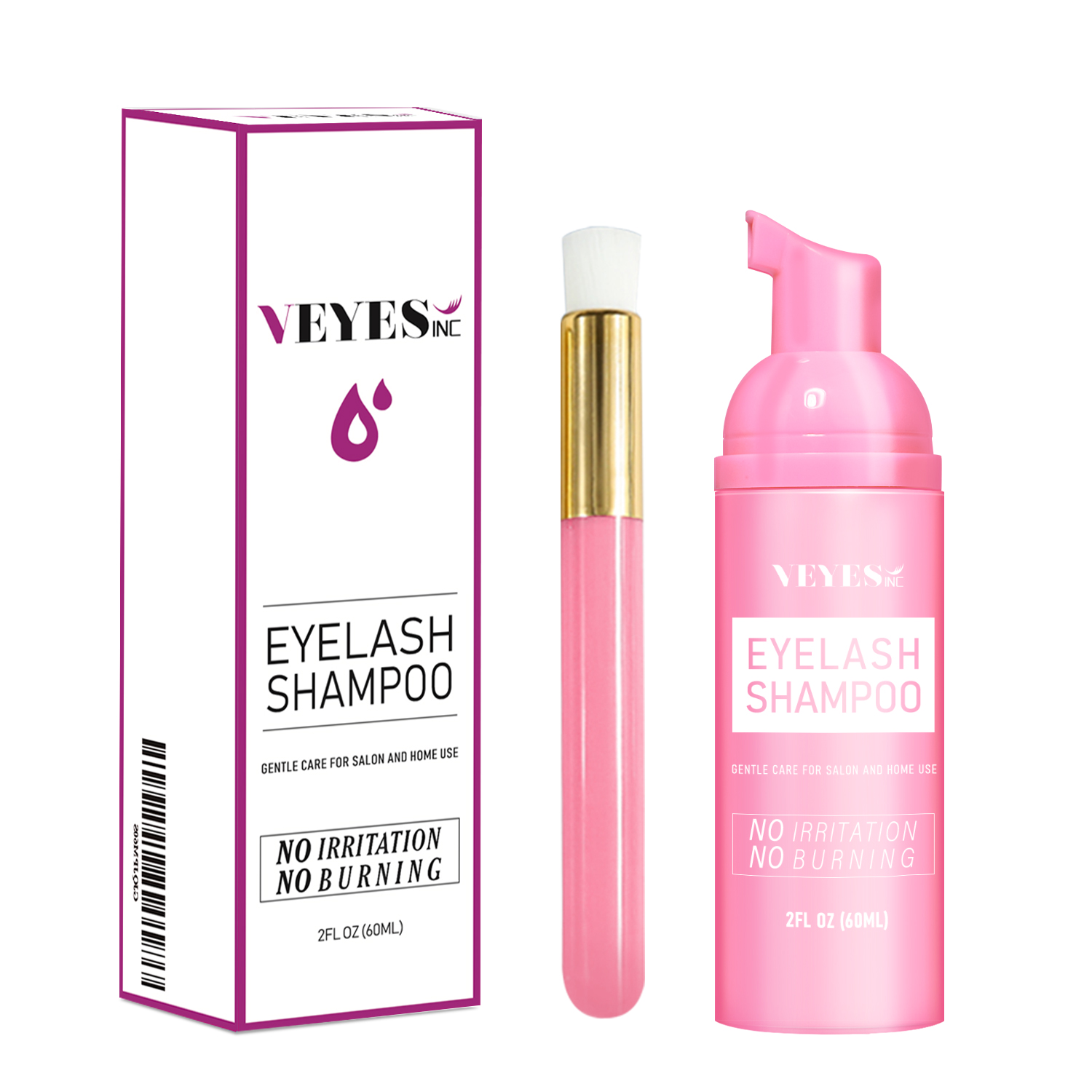 Eyelash Extension Wash Kit - Veyes Inc Refreshing Eyelash Shampoo for