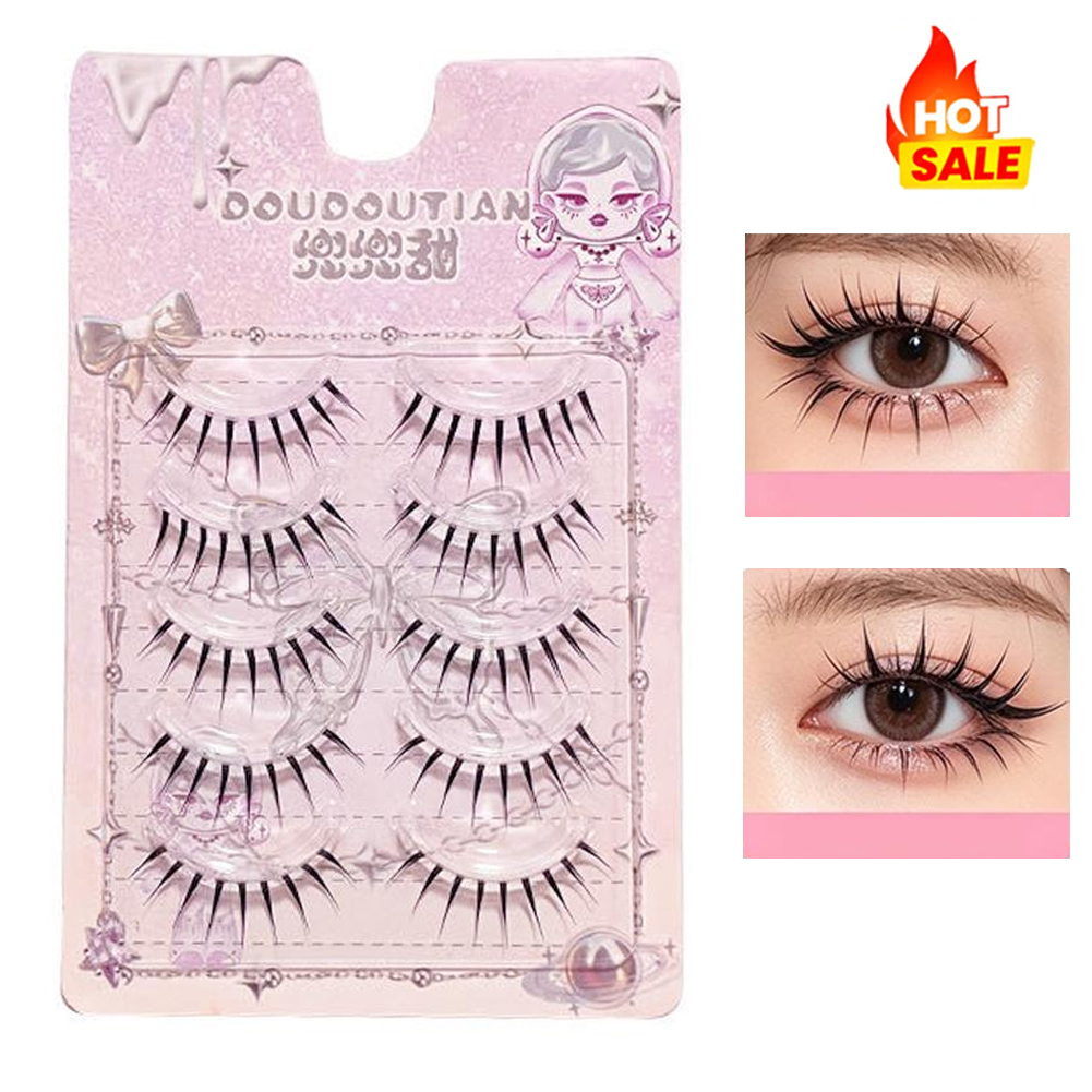 Eyelash Extension Japanese Style - 5 Pairs Natural False Eyelashes Japanese
