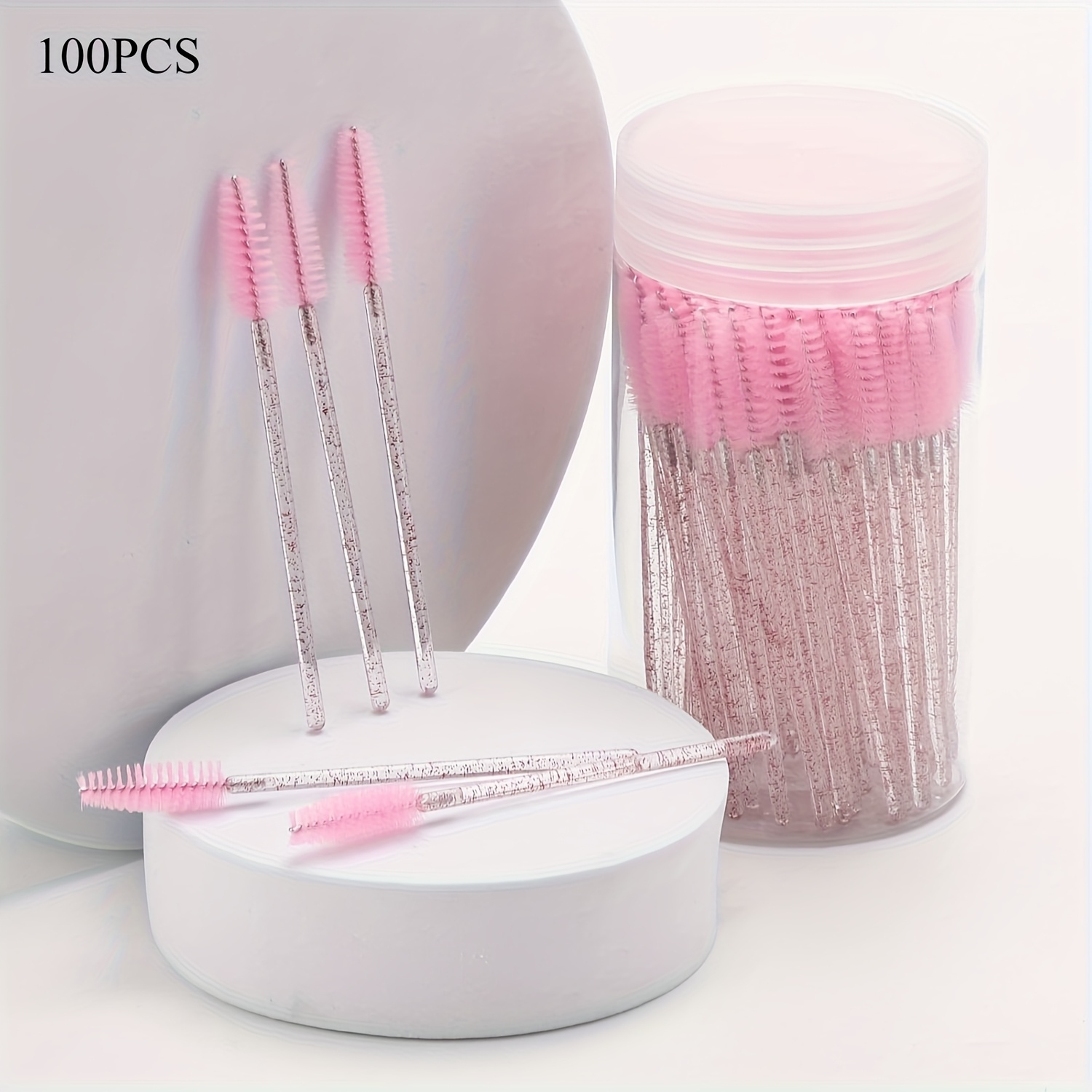 Micro Brush Applicator - 100pcs Disposable Eyelash Brushes, Adjustable Mascara