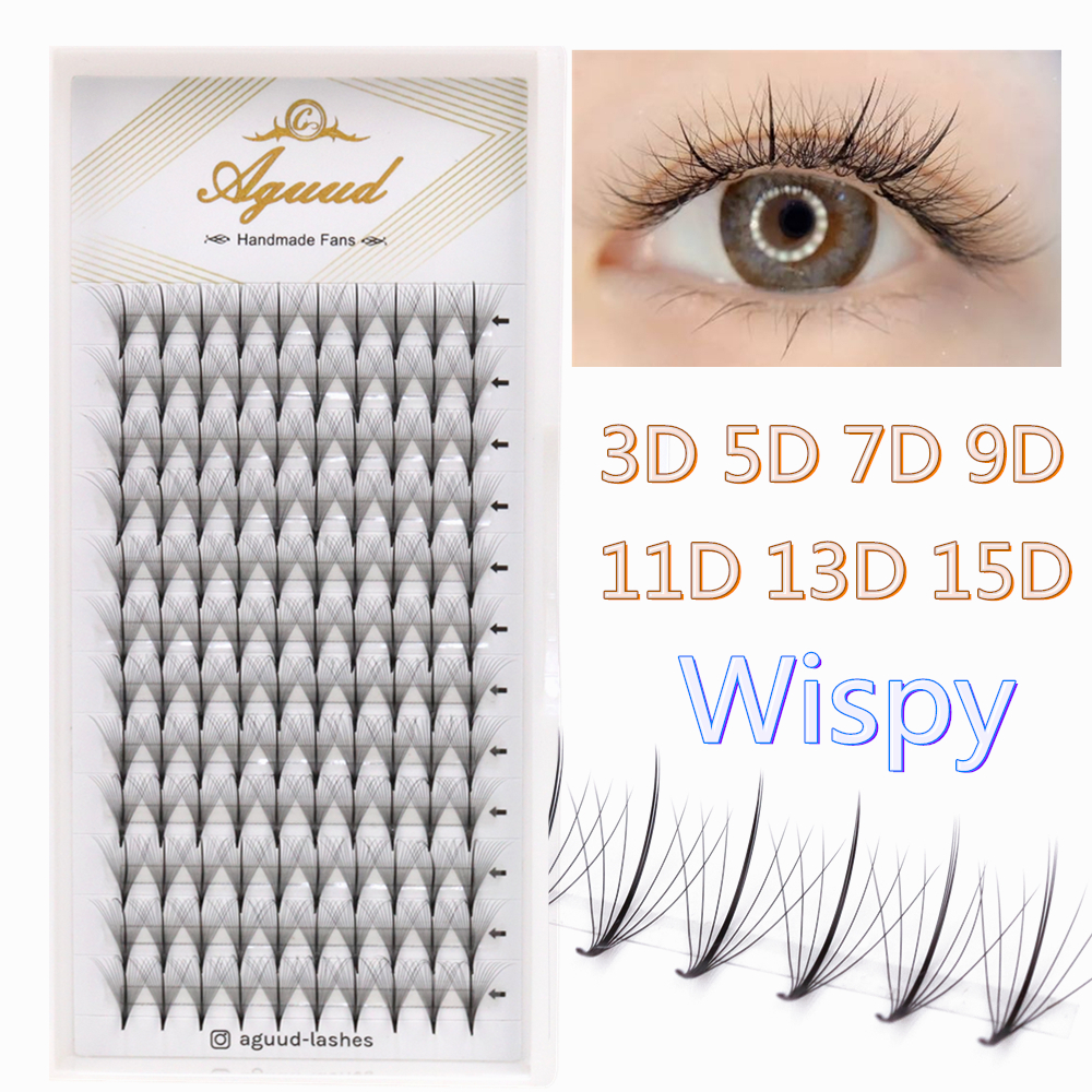 AGUUD Pointy Base Wispy Premad - огляд і ціна Eyelash Extension Hybrid