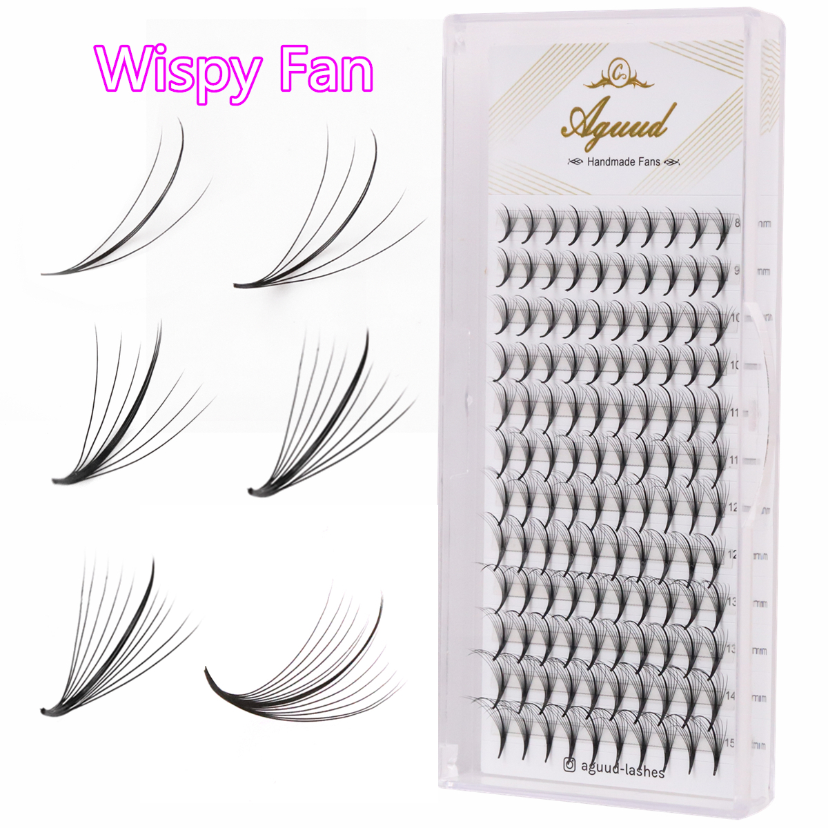 AGUUD Pointy Base Wispy Premad - огляд і ціна Eyelash Extension Hybrid