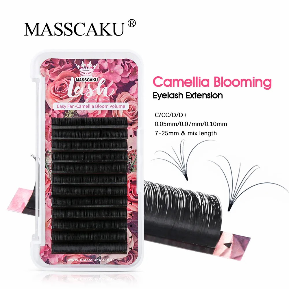MASSCAKU Easy Fanning Volume M - огляд і ціна Eyelash Extension Human Hair