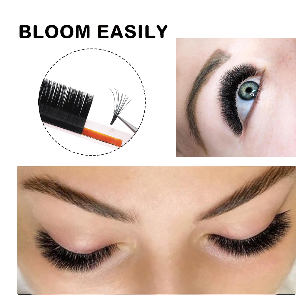 MASSCAKU Easy Fanning Volume M - огляд і ціна Eyelash Extension Human Hair