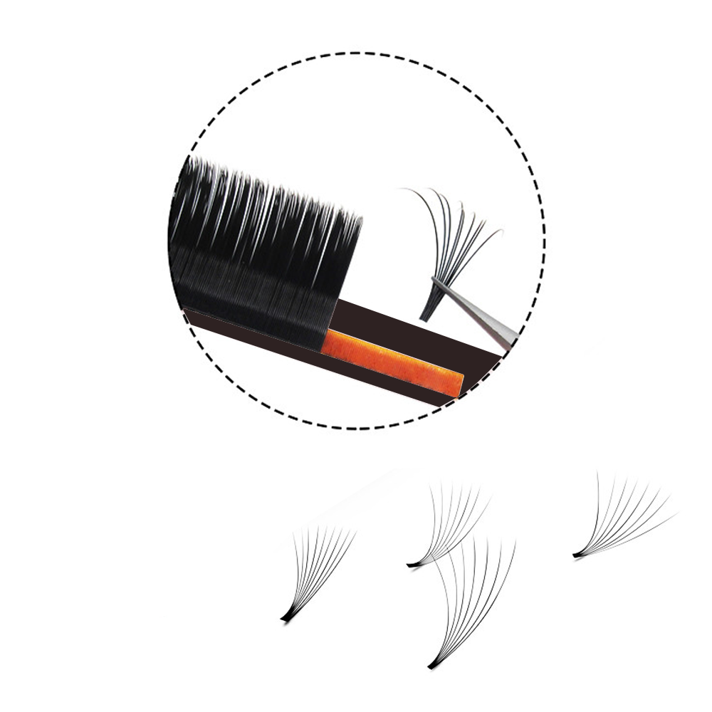 MASSCAKU Easy Fanning Volume M - огляд і ціна Eyelash Extension Human Hair