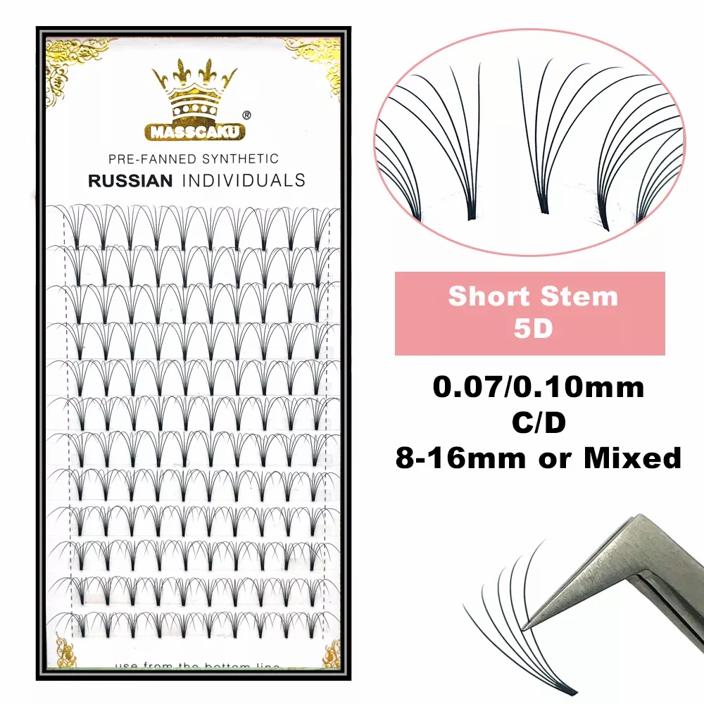 MASSCAKU Premade Russian Volum - огляд і ціна Eyelash Extension Human Hair