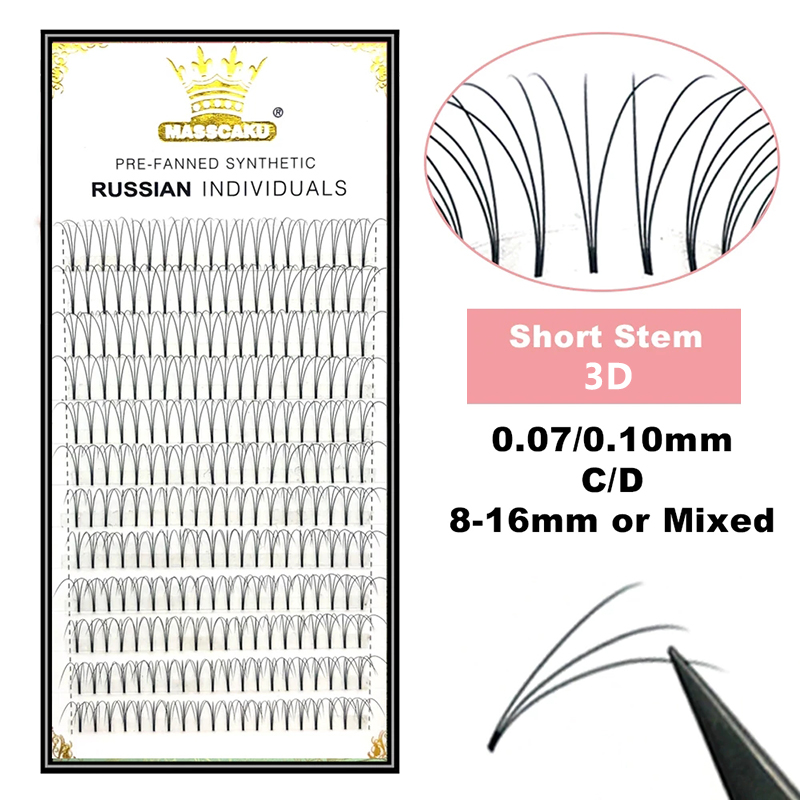 MASSCAKU Premade Russian Volum - огляд і ціна Eyelash Extension Human Hair