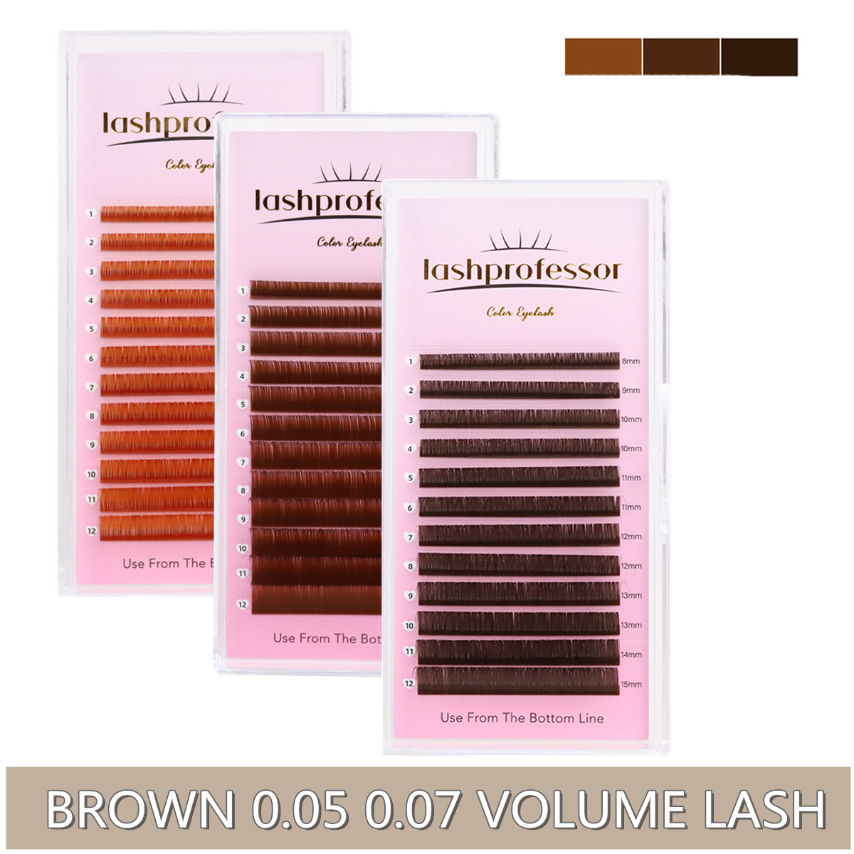 0.05 0.07 Light/Medium/Dark Br - огляд і ціна Eyelash Extension Russian Volume