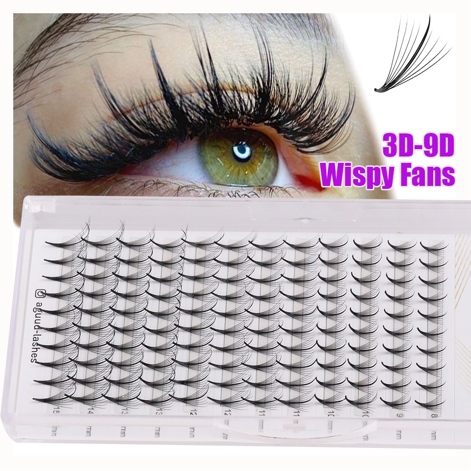 AGUUD 3D 5D 7D 9D Wispy Premad - огляд і ціна Eyelash Extension Hybrid