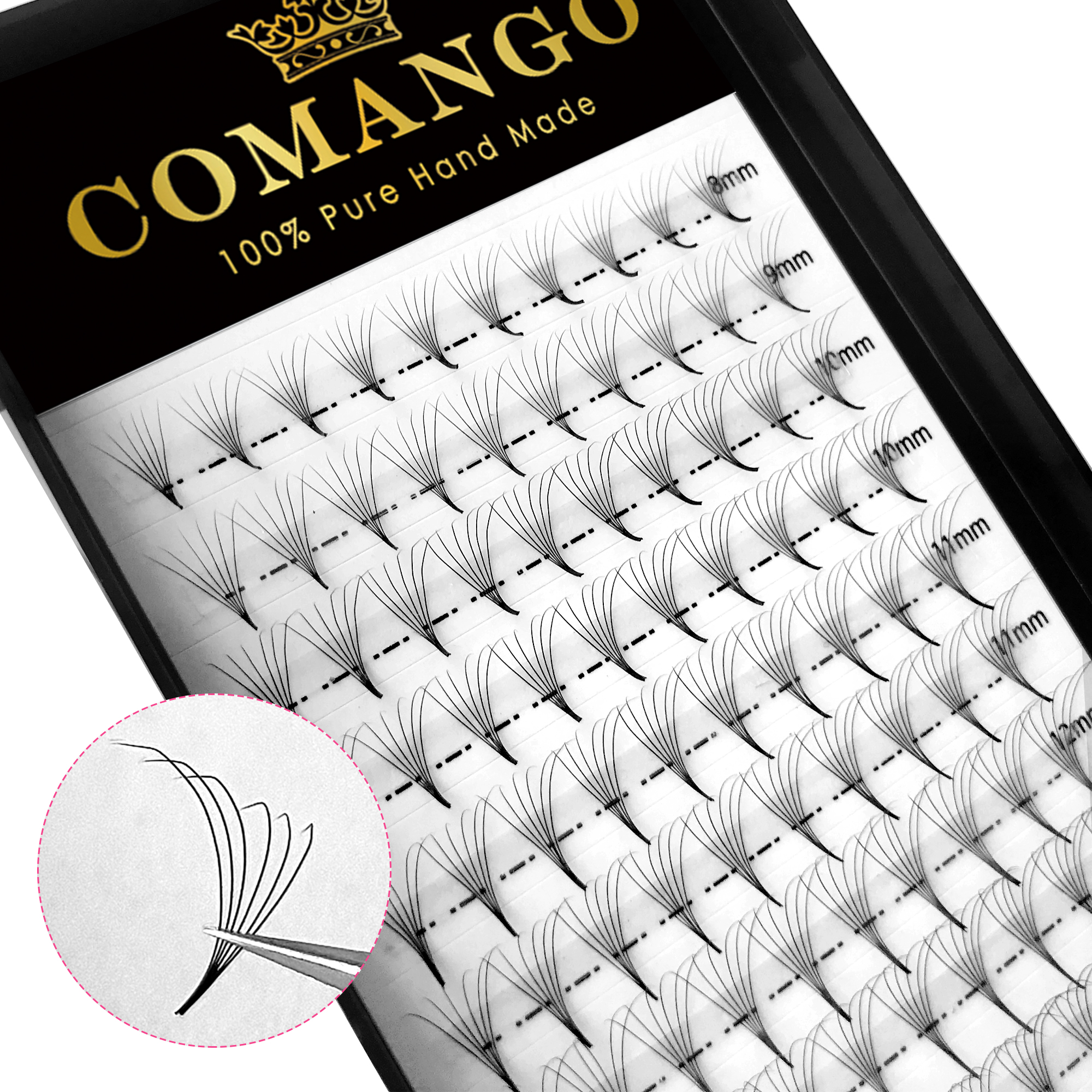 CoMango Hybrid Pointy Base Pre - огляд і ціна Eyelash Extension Hybrid