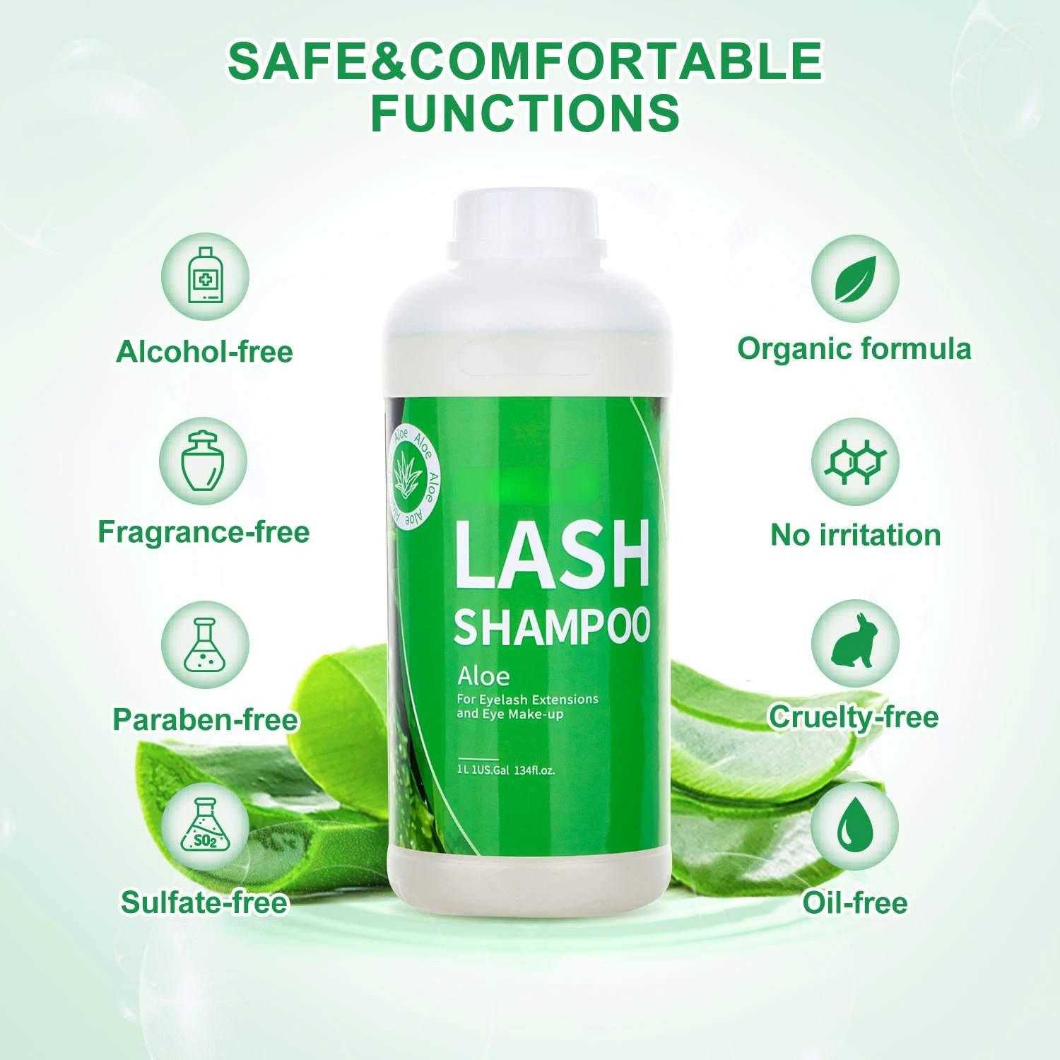 1L Eyelash Cleanser Foam Lash  - огляд і ціна Eyelash Extension Wash Kit
