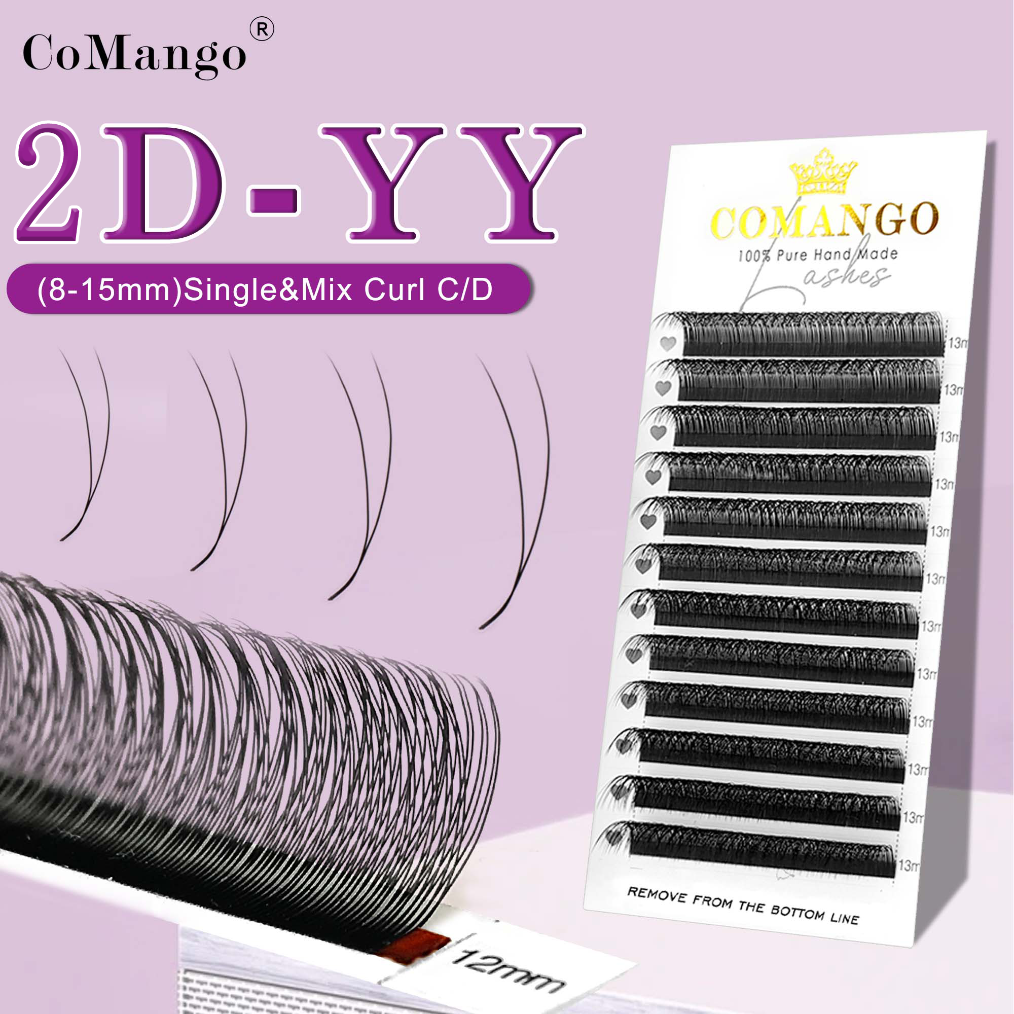 CoMango C/D Curl High Quality  - огляд і ціна Eyelash Extension Hybrid