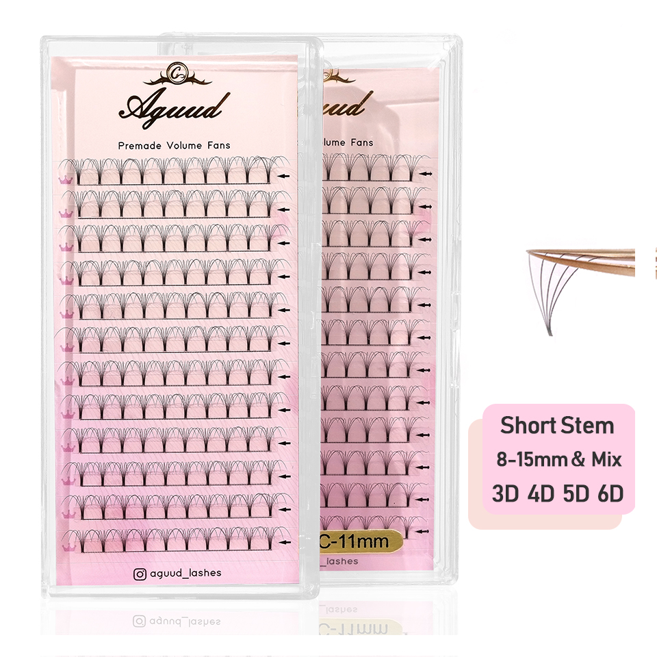 AGUUD Soft Natural Premade Vol - огляд і ціна Eyelash Extension Human Hair