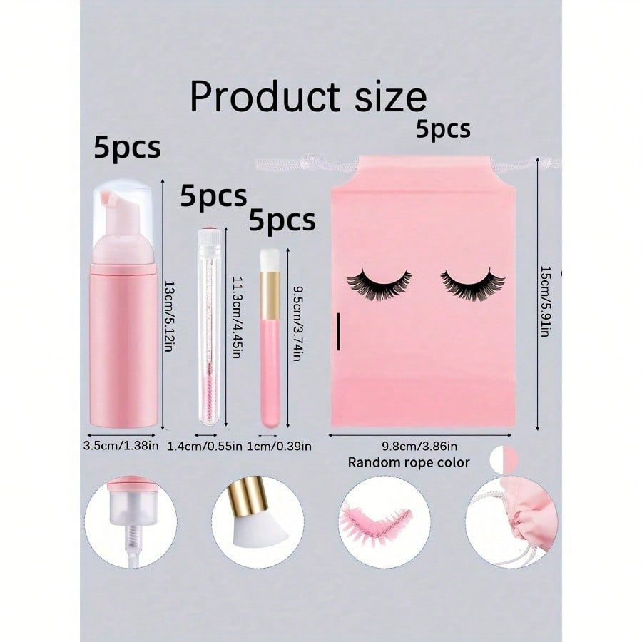 20Pcs Lash Shampoo Bottle Brus - огляд і ціна Eyelash Extension Cleaning