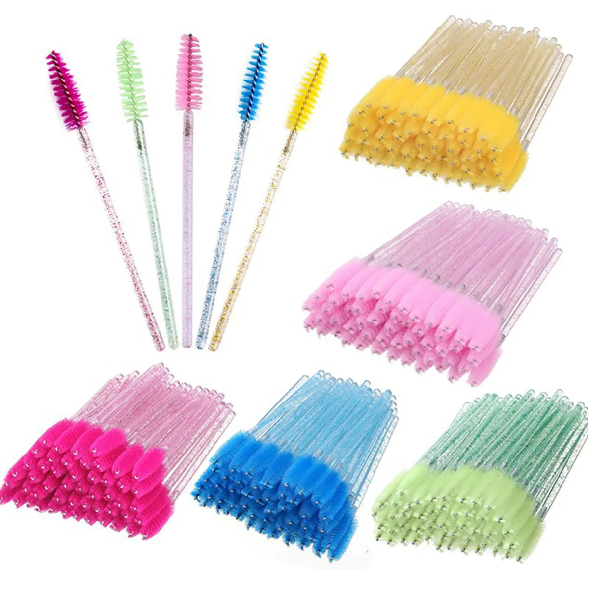 50pcs Eyelash Brushes Mascara  - огляд і ціна Eyelash Extension Double Lash