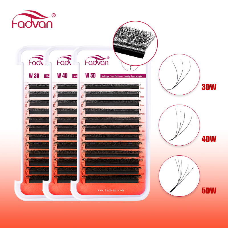 FADVAN 8-12/8-14mm Eyelashes W - огляд і ціна Eyelash Extension Hybrid