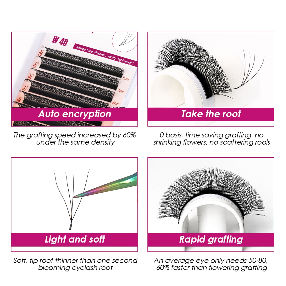 FADVAN 8-12/8-14mm Eyelashes W - огляд і ціна Eyelash Extension Hybrid