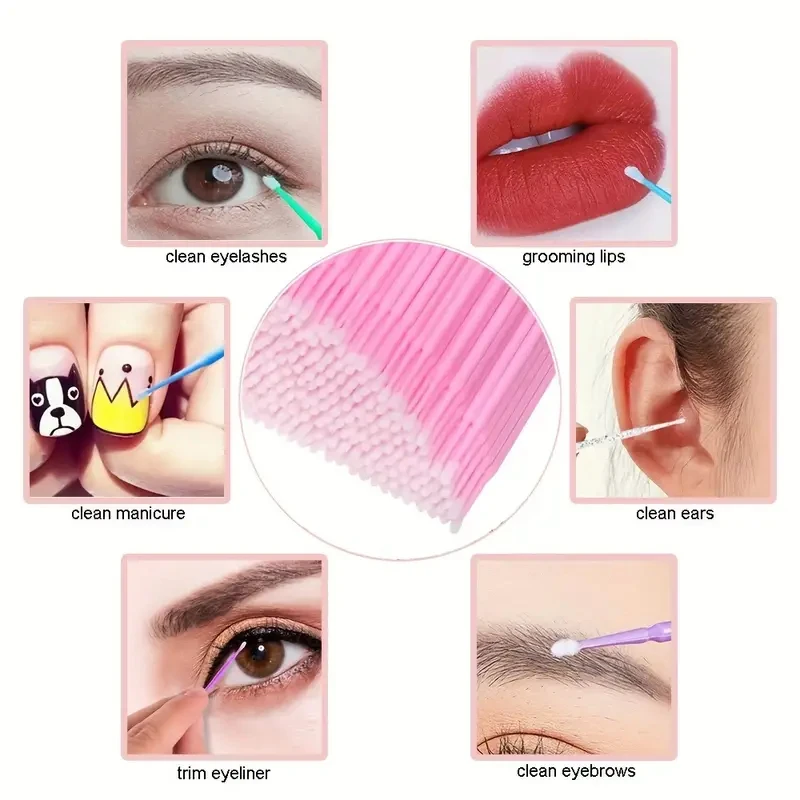 100pcs Micro Eyelash Applicato - огляд і ціна Micro Brush Applicator