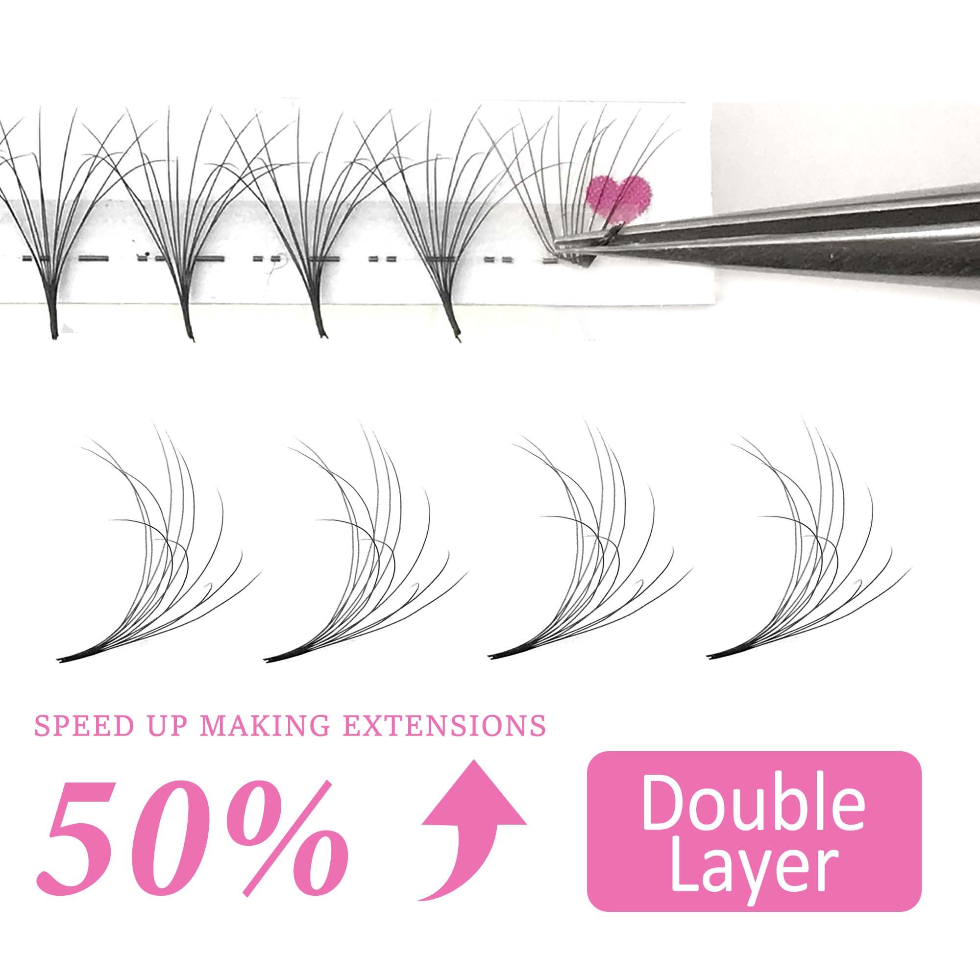 CoMango Double-Layer Fluffy Pr - огляд і ціна Eyelash Extension Hybrid
