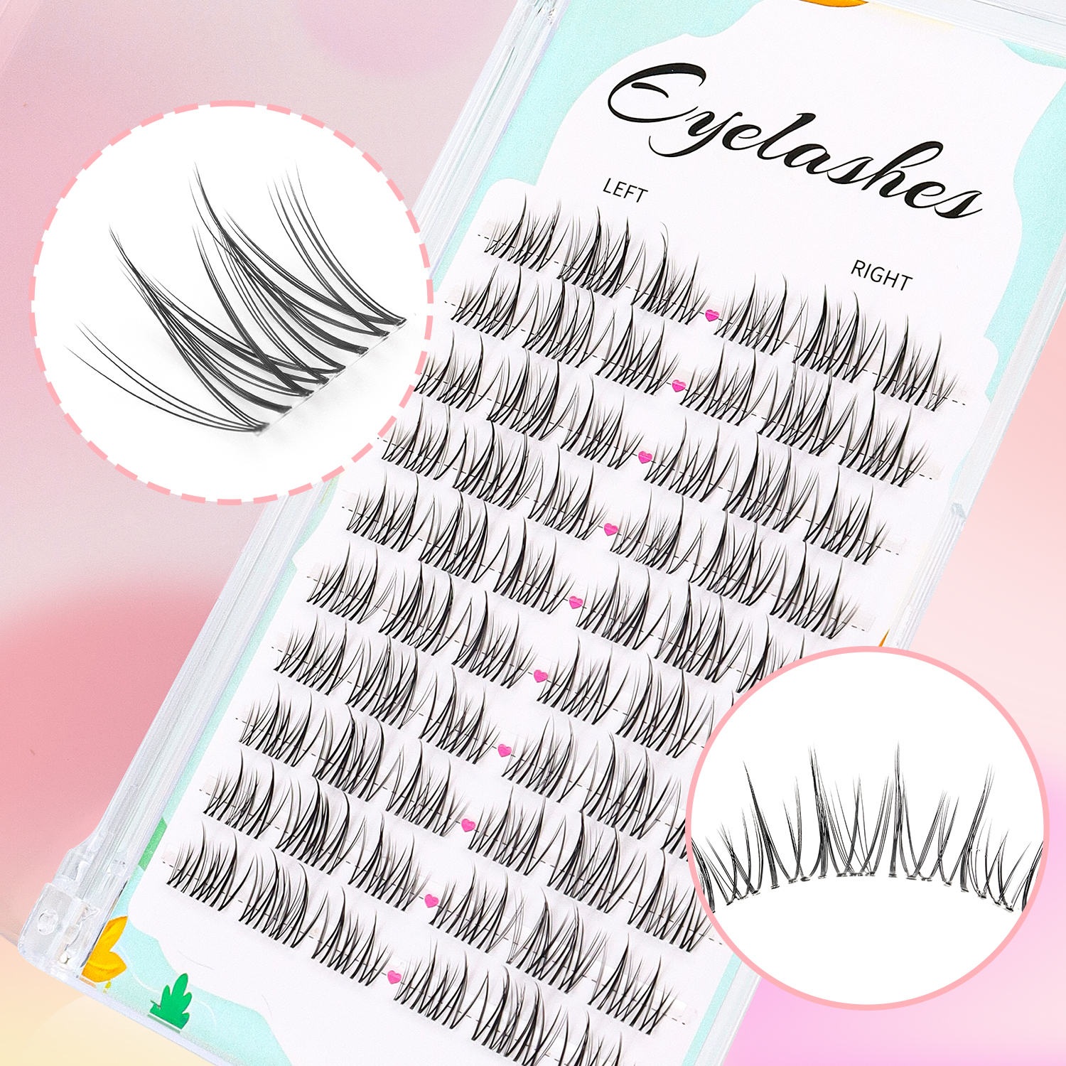 Natural Eyelash Clusters 60pcs - огляд і ціна Eyelash Extension Japanese Style
