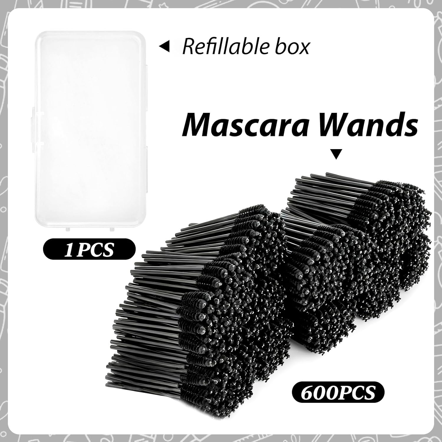 600 Pcs Disposable Mascara Wan - огляд і ціна Eyelash Extension Images Free