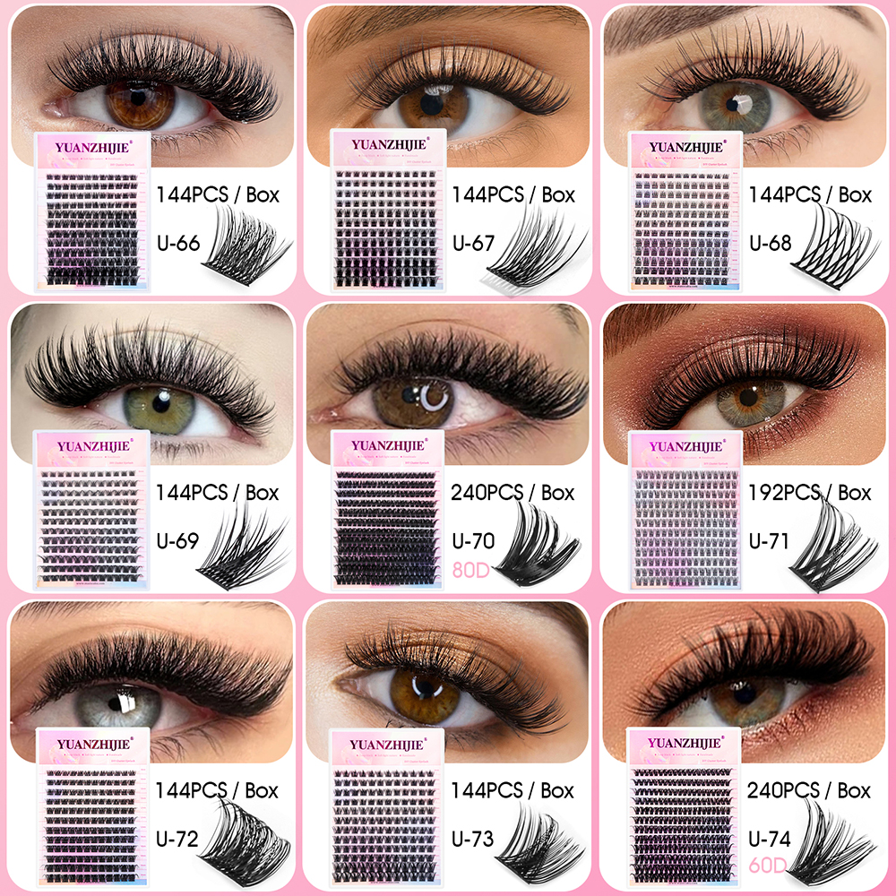 12 Rows YUANZHIJIE Premium Fau - огляд і ціна Eyelash Extension Hybrid