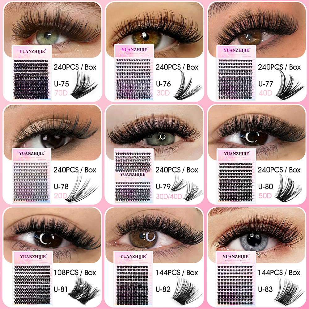 12 Rows YUANZHIJIE Premium Fau - огляд і ціна Eyelash Extension Hybrid