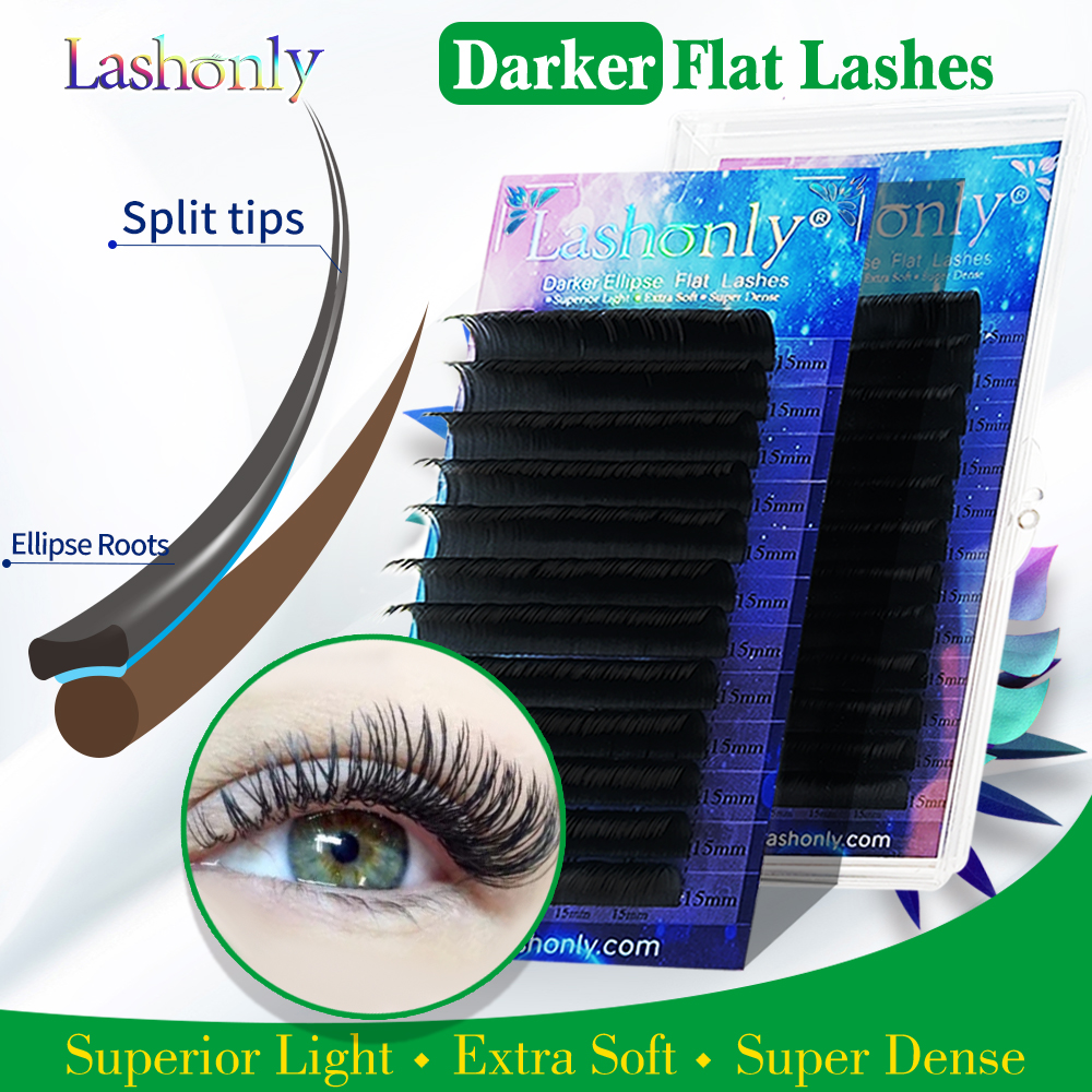 Lashonly Darker Flat Lashes Sp - огляд і ціна Eyelash Extension Human Hair