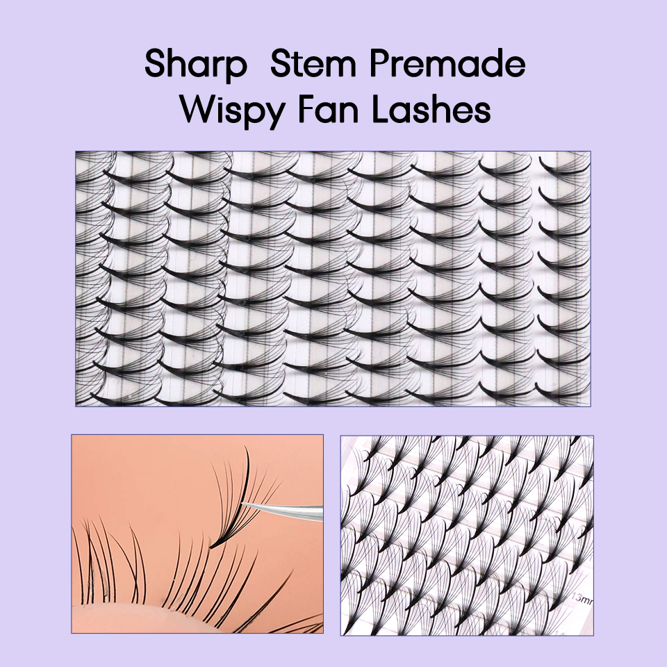 Aguud 3D 5D 7D 9D Wispy Prefab - огляд і ціна Eyelash Extension Hybrid