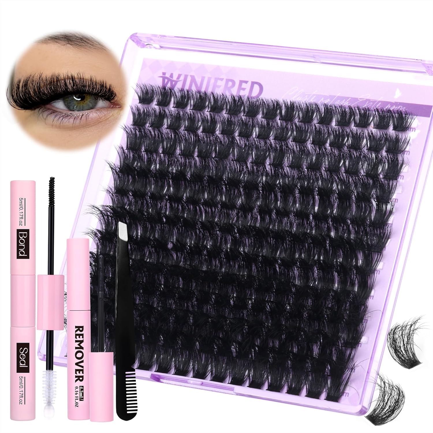 Thick Lash Clusters Kit 100D V - огляд і ціна Eyelash Extension Images Free