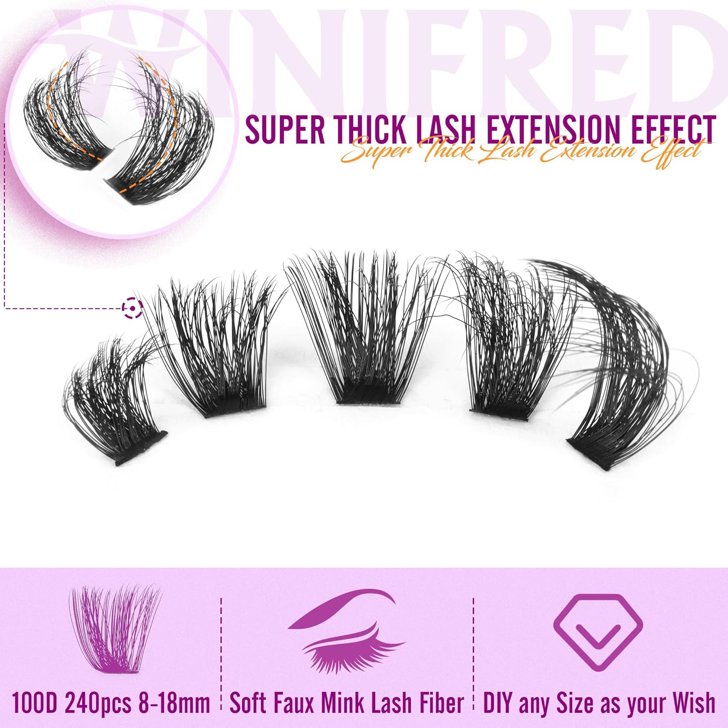 Thick Lash Clusters Kit 100D V - огляд і ціна Eyelash Extension Images Free