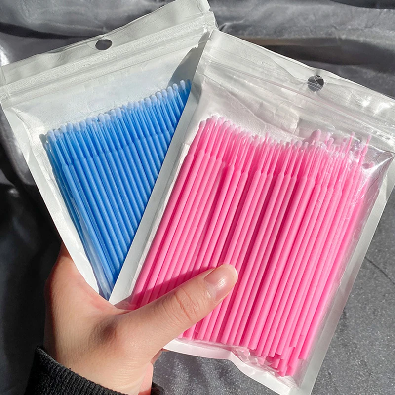 100Pcs Eyelash Cleaning Brush  - огляд і ціна Eyelash Extension Cleaning