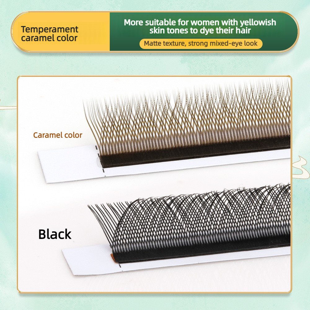 Brown YY Premade Fans Eyelash  - огляд і ціна Eyelash Extension Hybrid