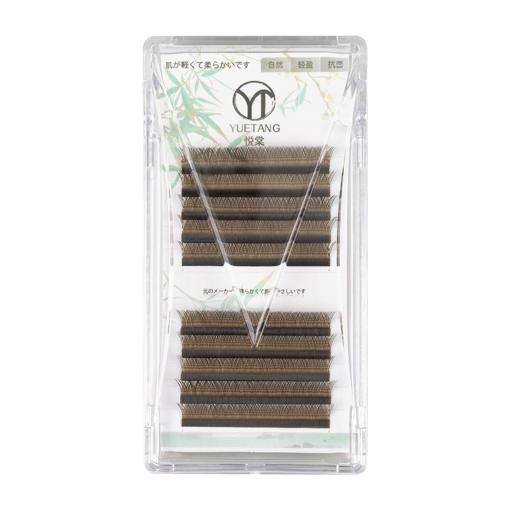 Brown YY Premade Fans Eyelash  - огляд і ціна Eyelash Extension Hybrid
