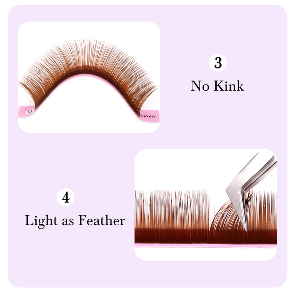 Dark Brown Eyelash Extension 0 - огляд і ціна Eyelash Extension Russian Volume
