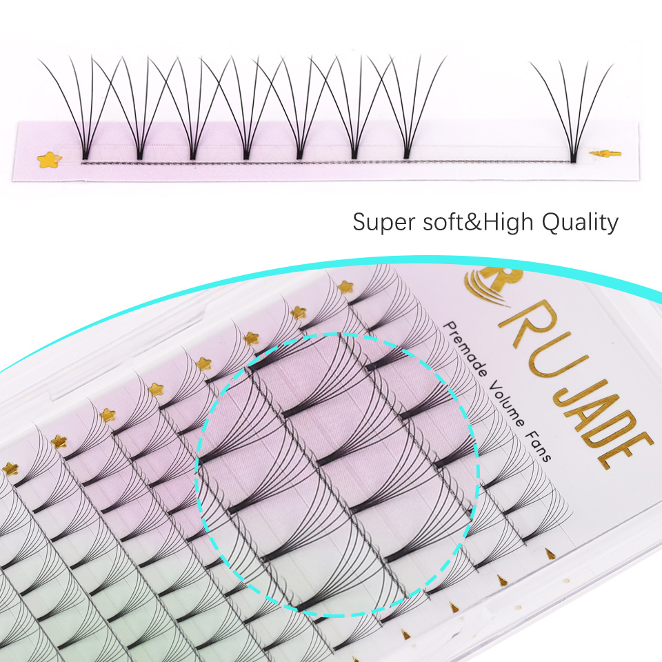 RUJADE Short Stem 3D 4D 5D 6D  - огляд і ціна Eyelash Extension Russian Volume
