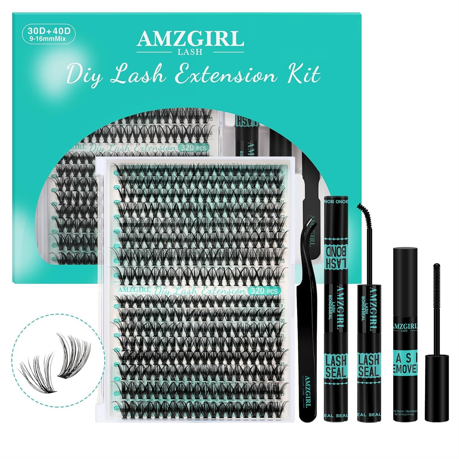 DIY Lash Clusters Kit 320Pcs,  - огляд і ціна Eyelash Extension Images Free
