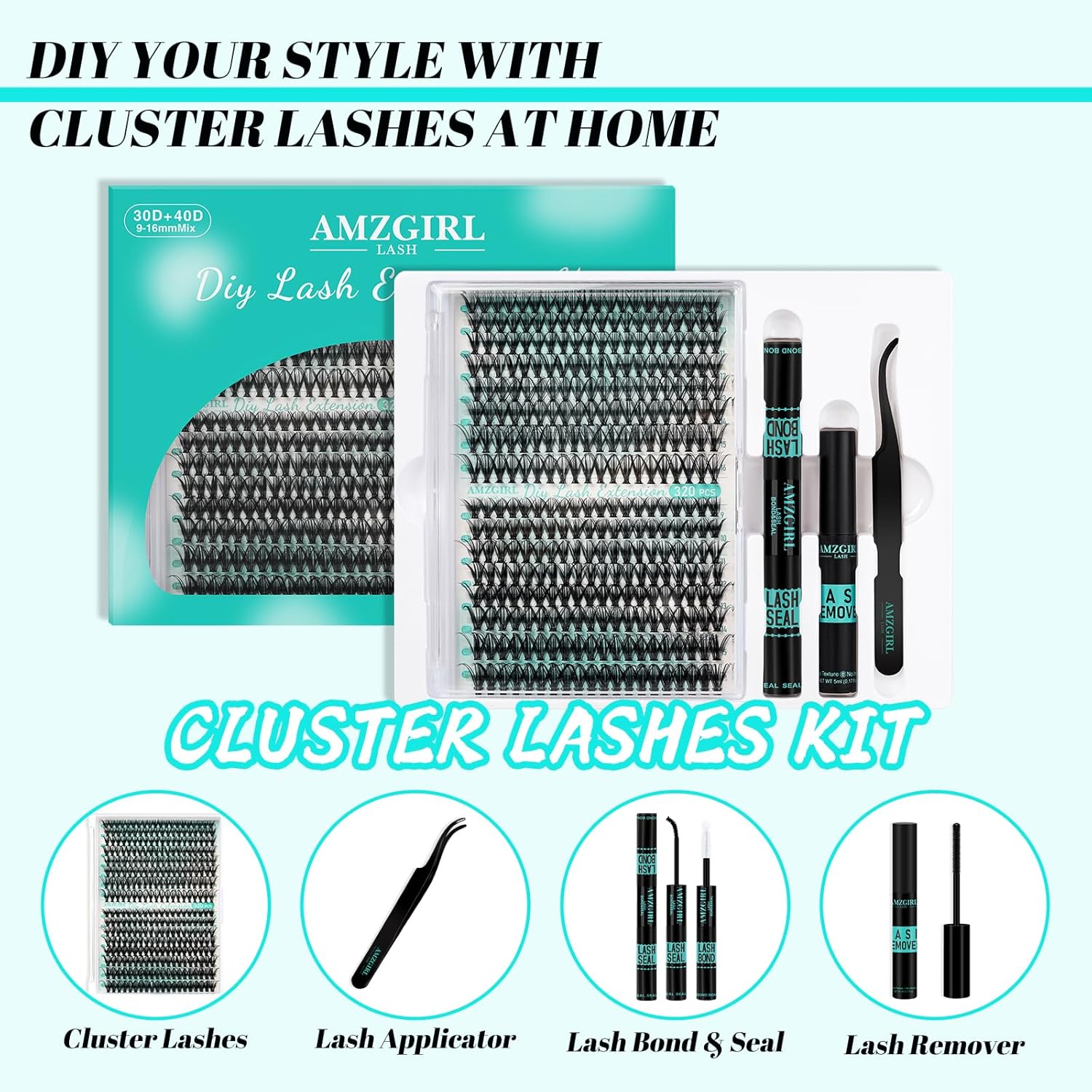 DIY Lash Clusters Kit 320Pcs,  - огляд і ціна Eyelash Extension Images Free