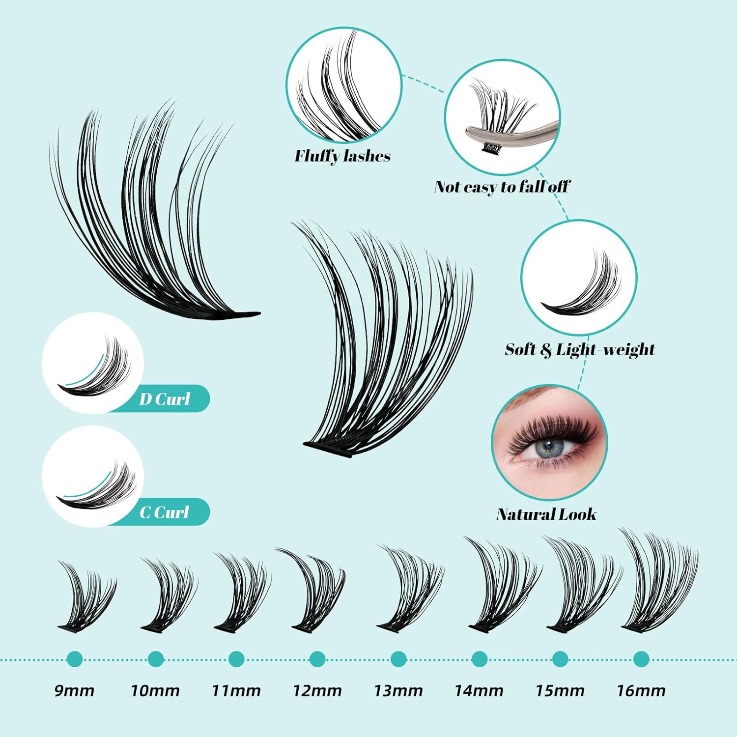DIY Lash Clusters Kit 320Pcs,  - огляд і ціна Eyelash Extension Images Free