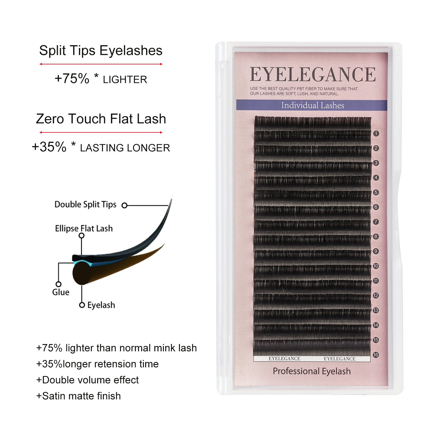 EYELEGAANCE false eyelashes16R - огляд і ціна Eyelash Extension Qc