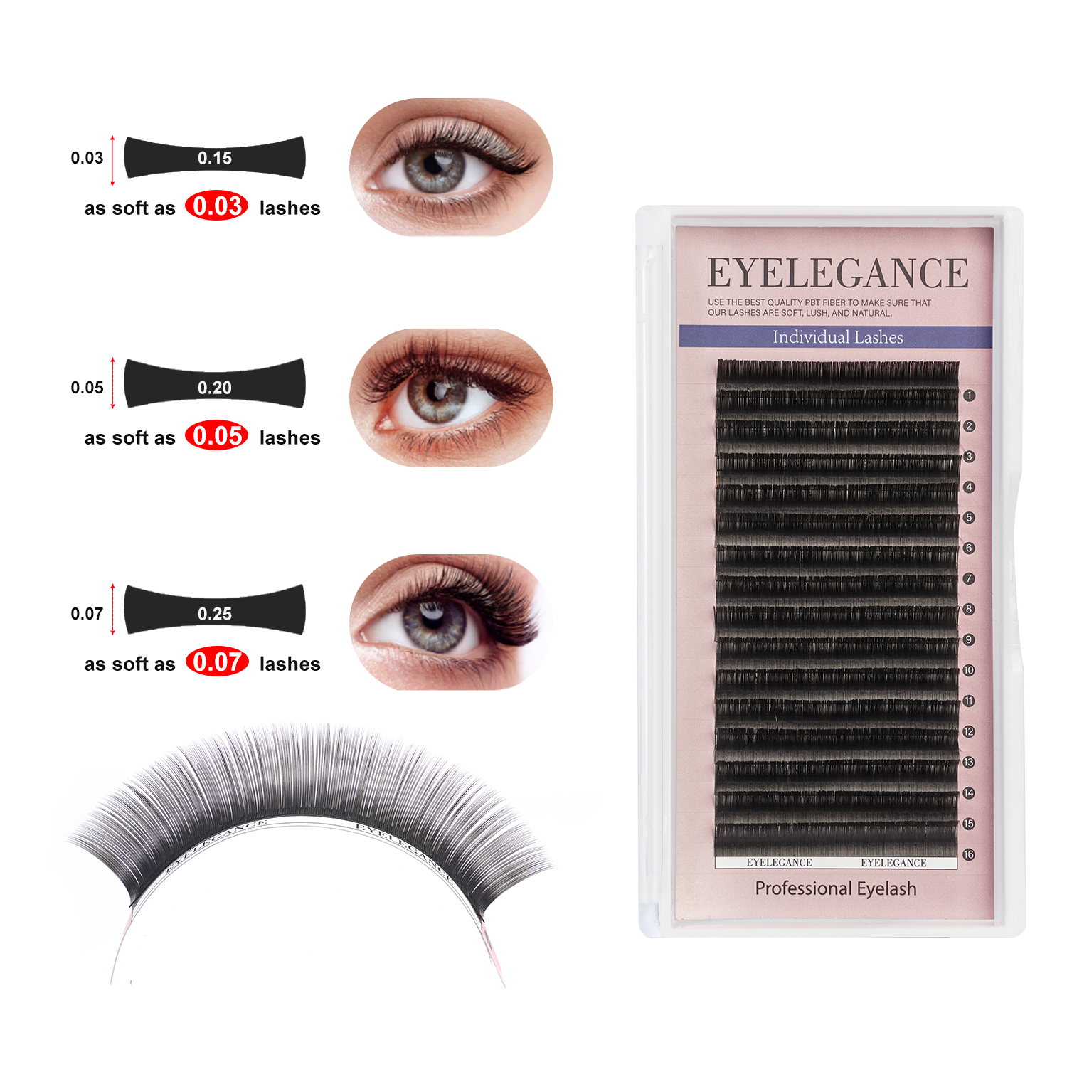 EYELEGAANCE false eyelashes16R - огляд і ціна Eyelash Extension Qc