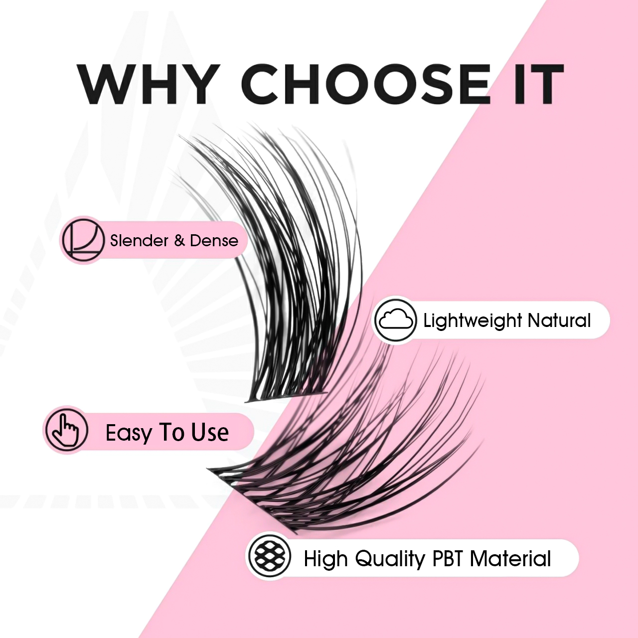 MASSCAKU Clusters Eyelash Exte - огляд і ціна Eyelash Extension Russian Volume