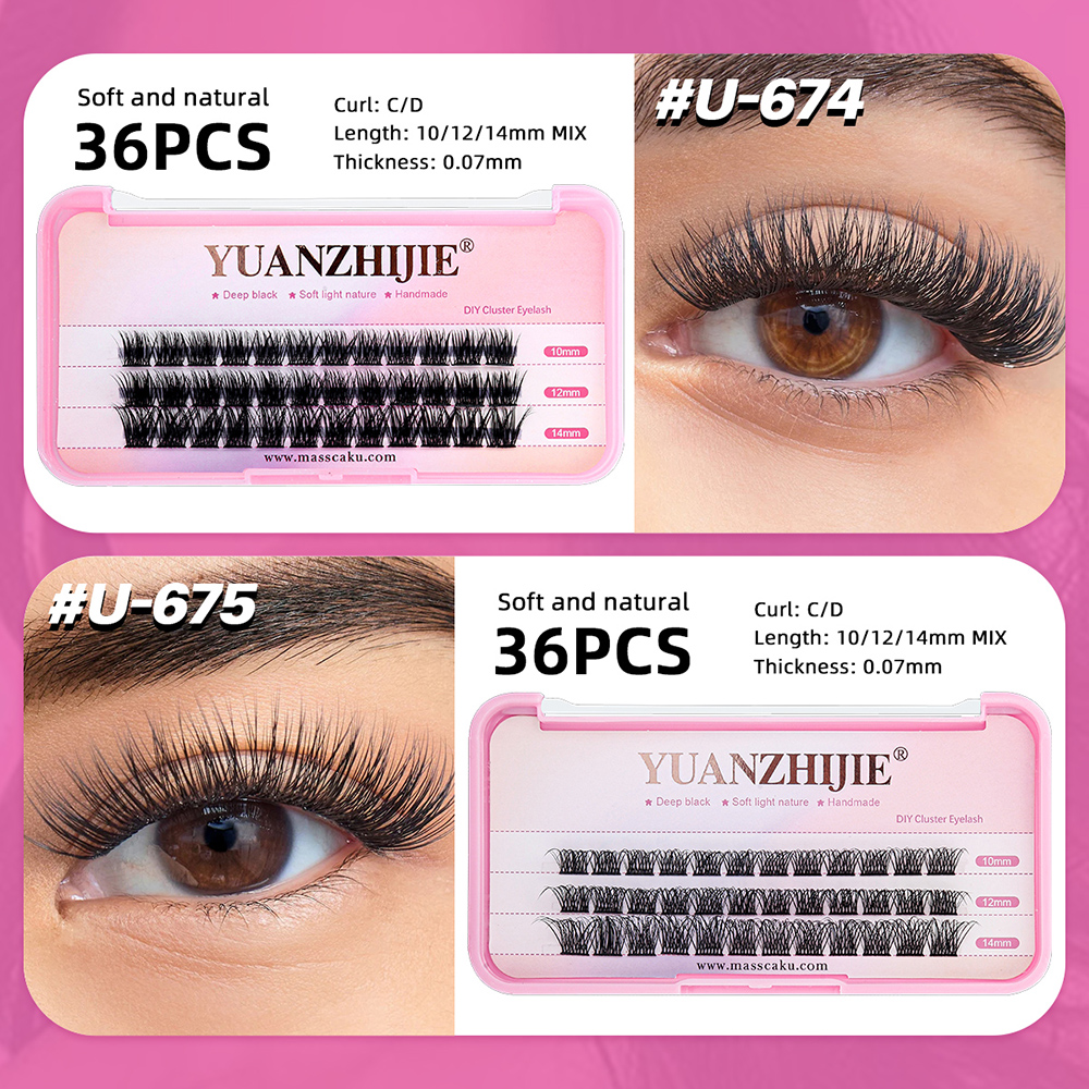 New Arrival YUANZHIJIE C D Cur - огляд і ціна Eyelash Extension Hybrid