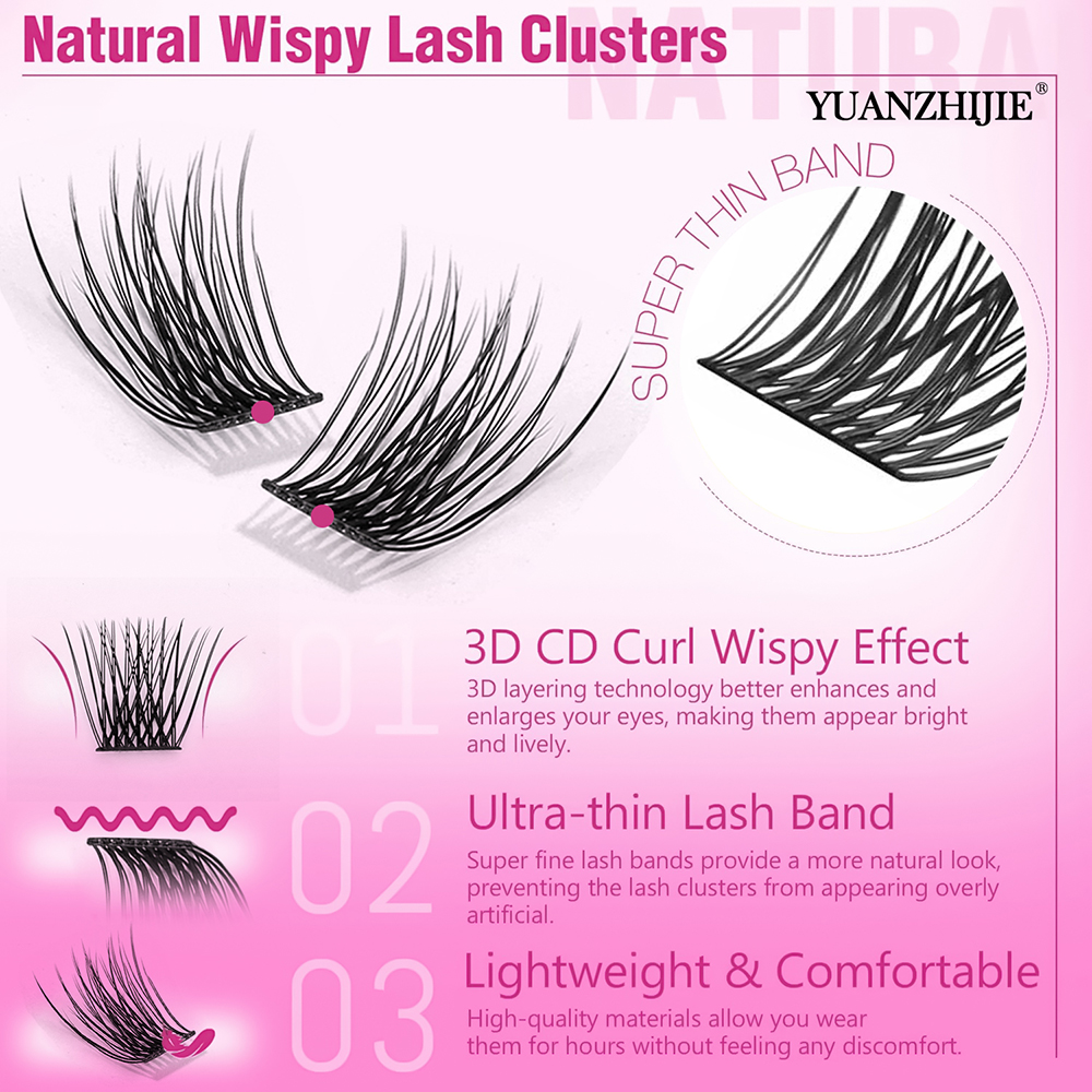 New Arrival YUANZHIJIE C D Cur - огляд і ціна Eyelash Extension Hybrid