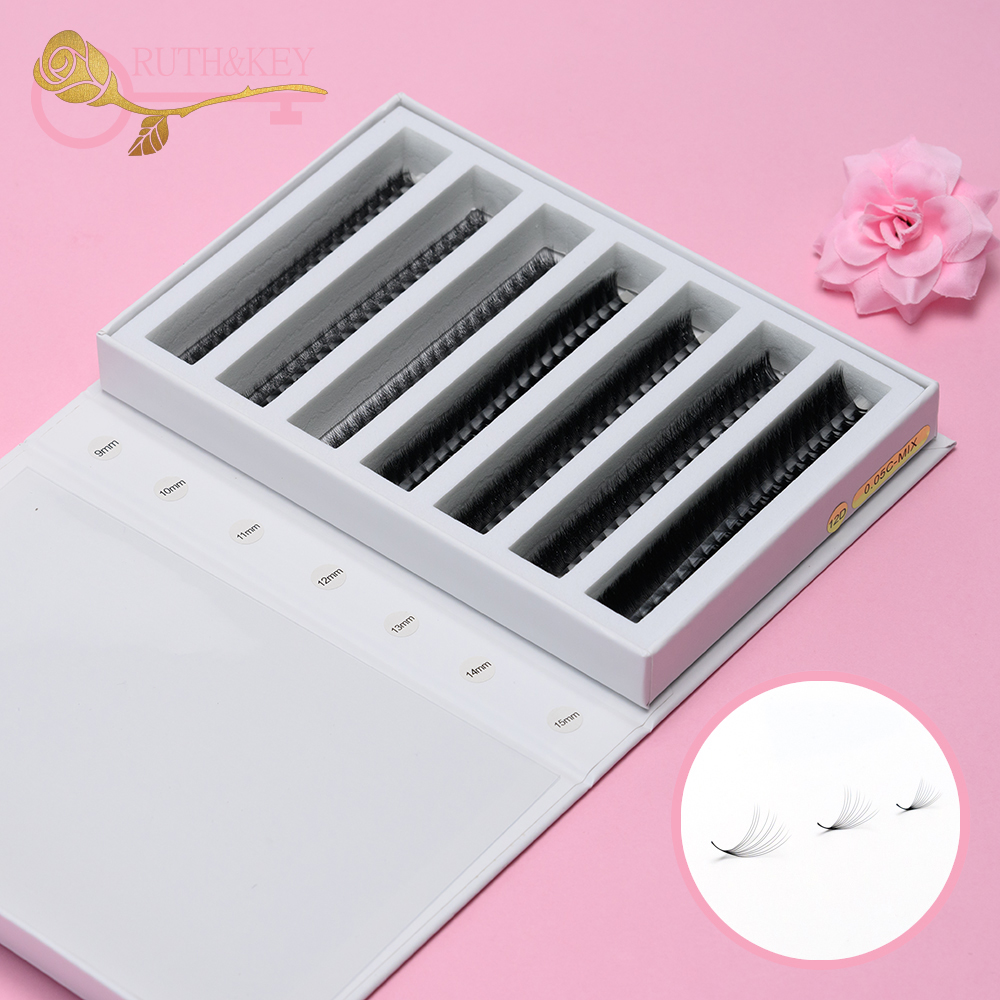 2000 Fans 0.05 0.07 Mix C D La - огляд і ціна Eyelash Extension Russian Volume