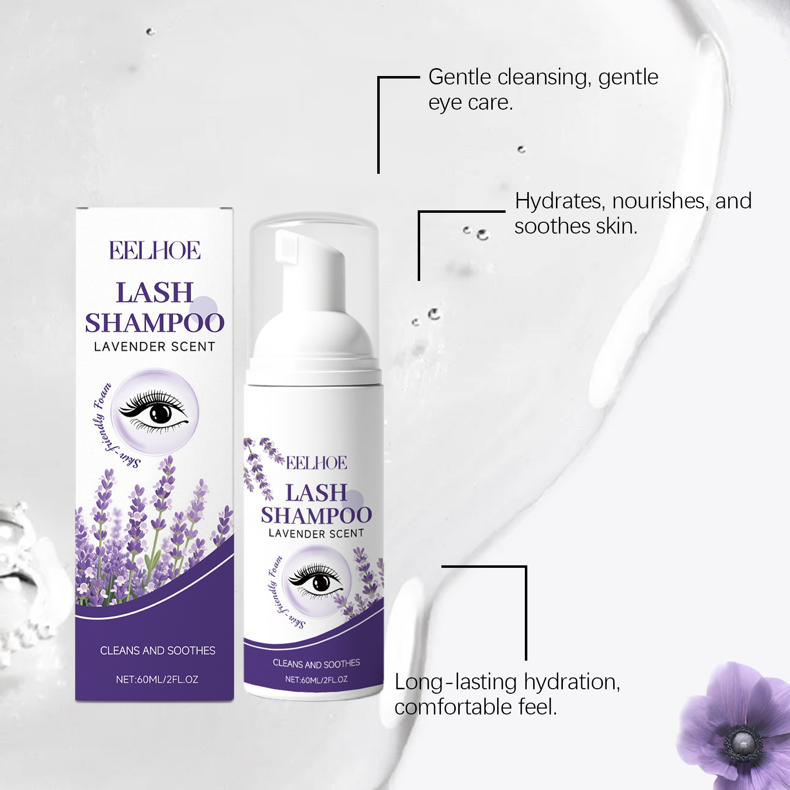 Gentle Lash Cleansing Mousse E - огляд і ціна Eyelash Extension Wash Kit