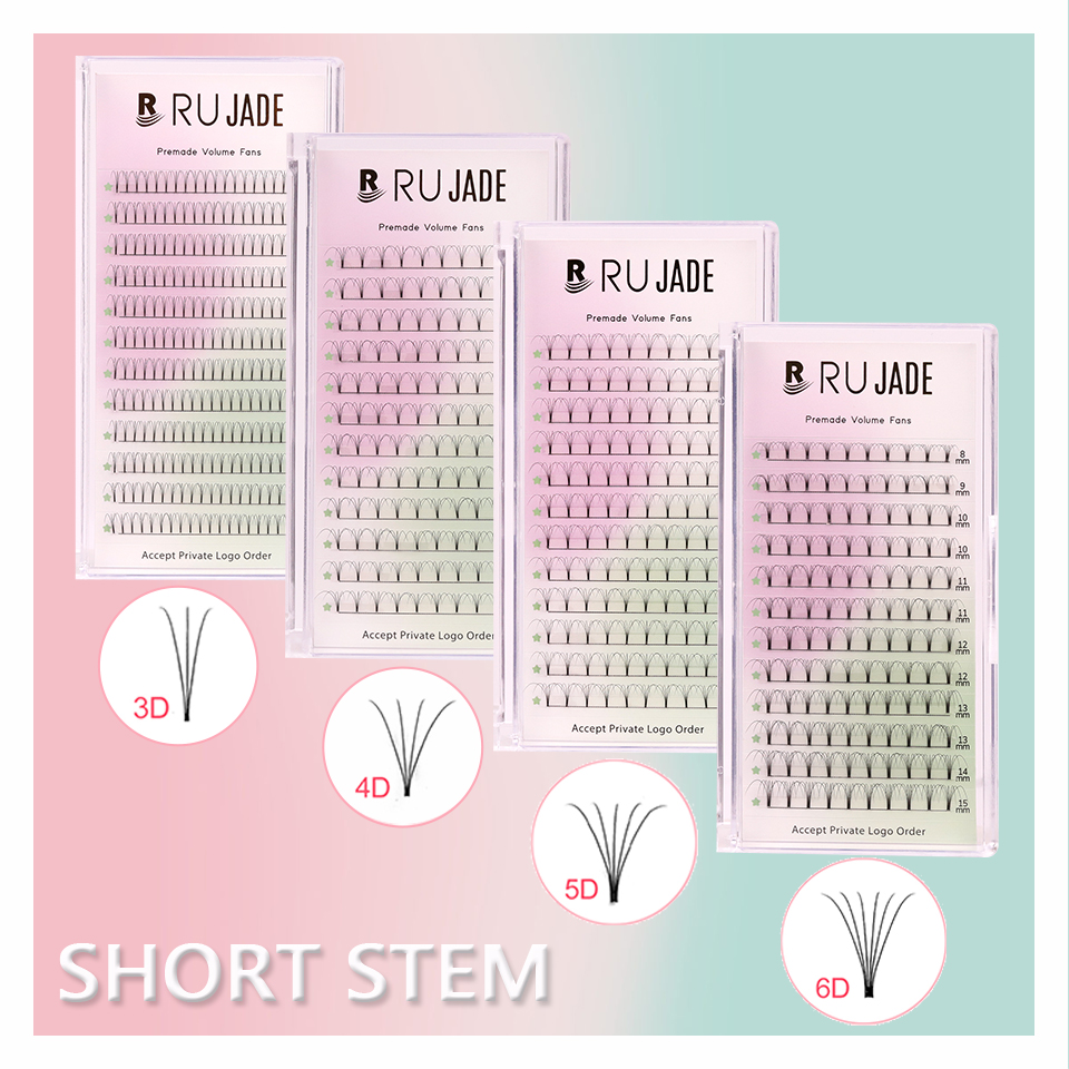Rujade Premade Volume Fans Sho - огляд і ціна Eyelash Extension Korea