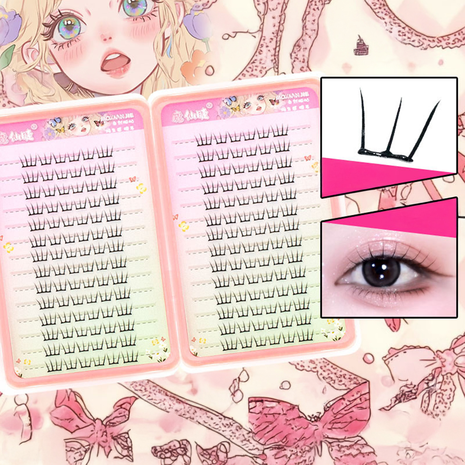 Korean Idol False Eyelashes Wi - огляд і ціна Eyelash Extension Korea