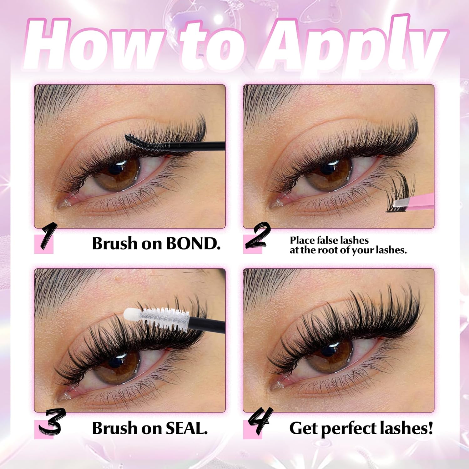 Natural Lash Clusters Kit, 120 - огляд і ціна Eyelash Extension Images Free